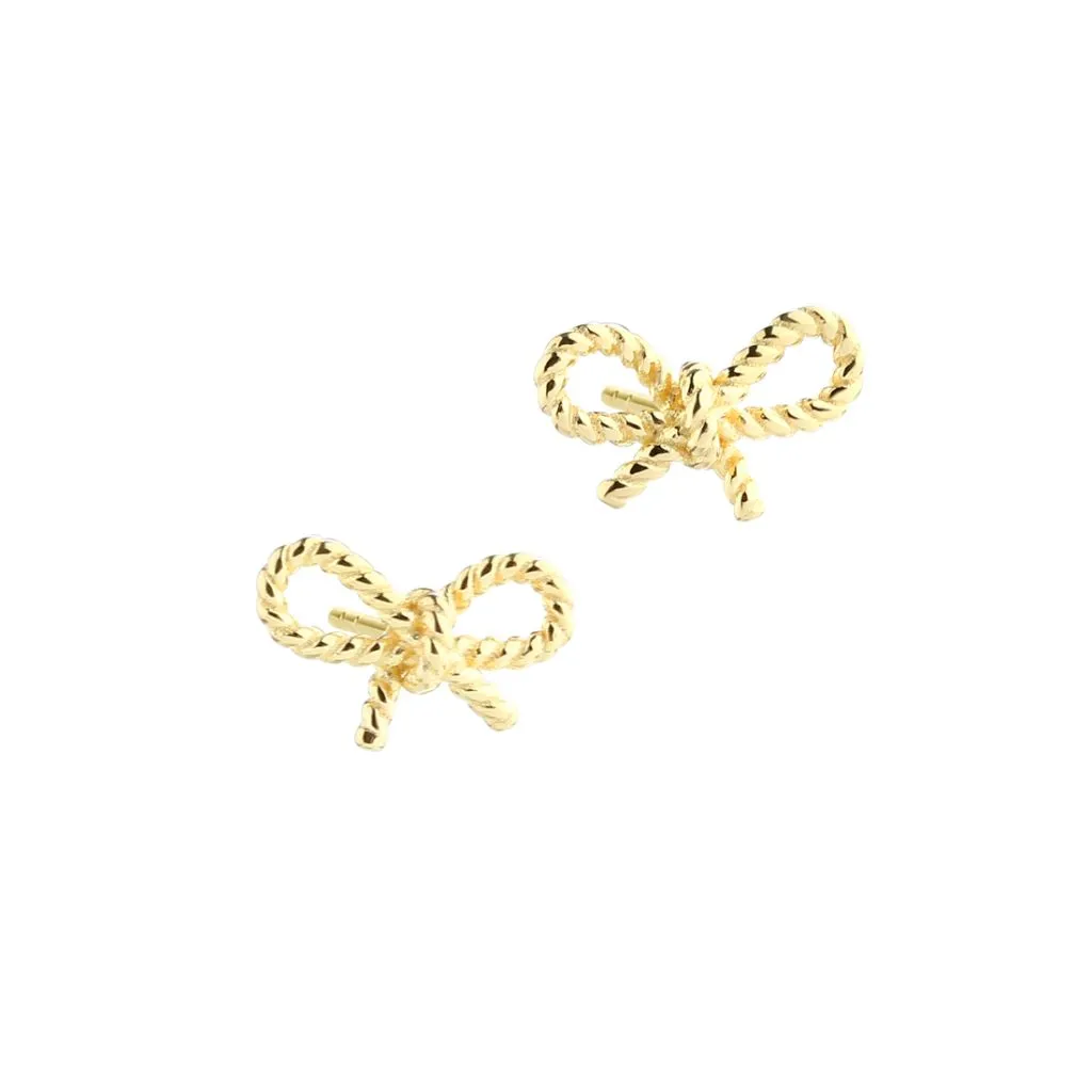 Aqua Dulce Rope Bow forguld ørestikker til kvinder