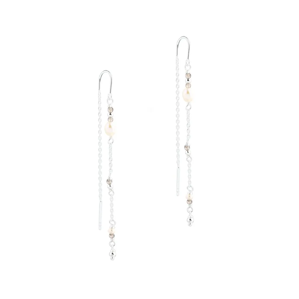 Aqua Dulce Coast Smokey ørekæder i sølv – stilfulde og moderne smykker til kvinder

