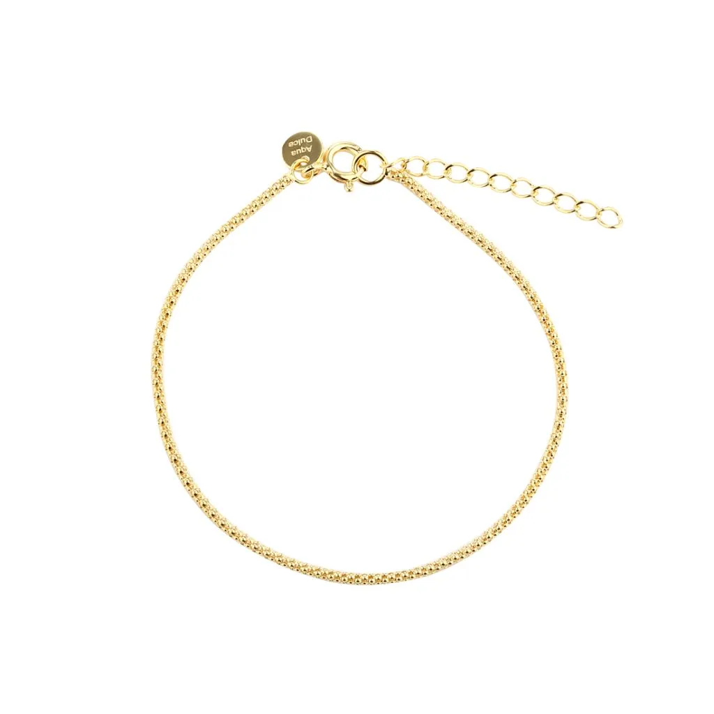 Aqua Dulce Popcorn armbånd i sølv og forgyldt – moderne smykke til kvinder

