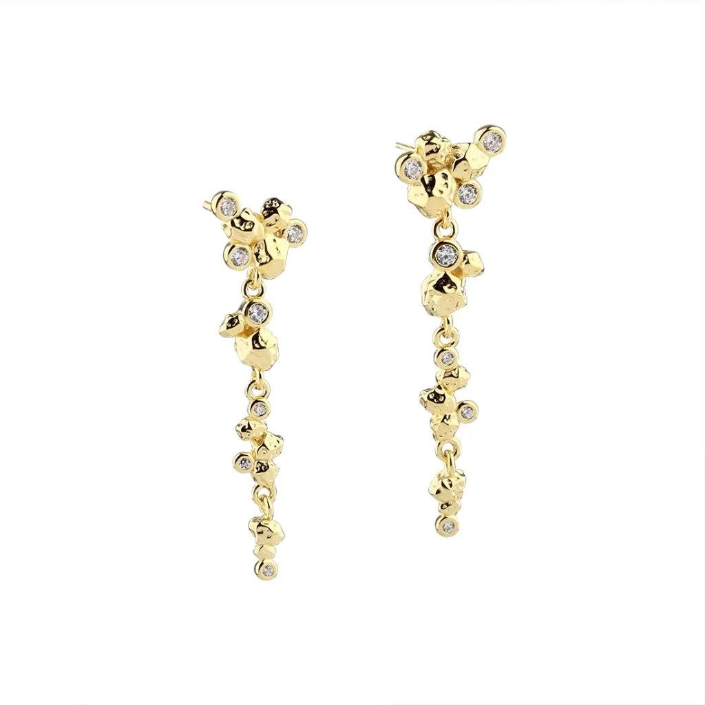 Aqua Dulce Darling Rock Big ørestikker i forgyldt sølv

