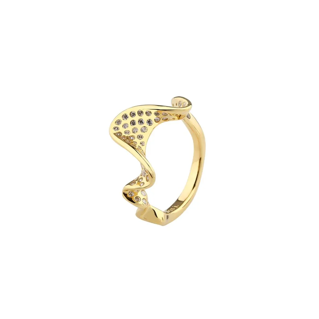 Aqua Dulce Darling Rhumba Ring 6065 i forgyldt sølv med syntetisk zirkonia