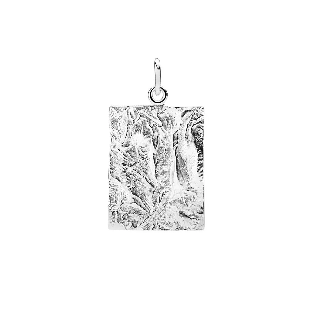 Lund Copenhagen Vedhæng Mat Rustik 24x18mm 925 Sølv

