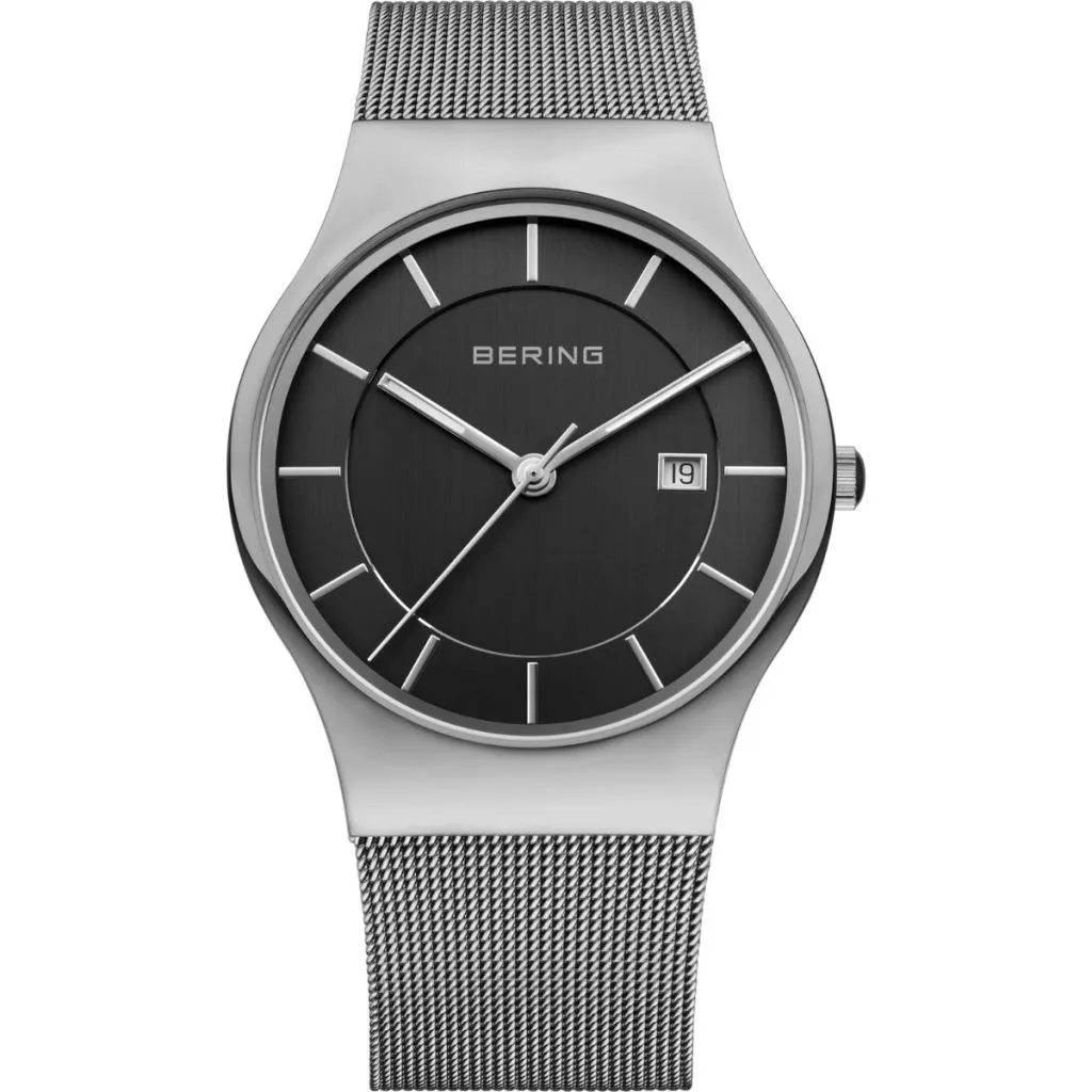 Bering Classic 11938-002 poleret sølv mandur

