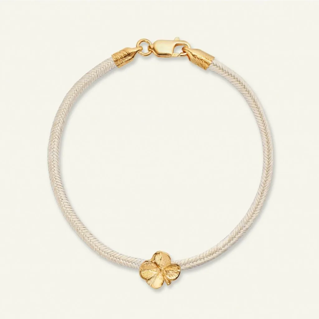 Flora Danica - Firkløver Silke Champagne - Armbånd - FLC-silk-champagne-18-G