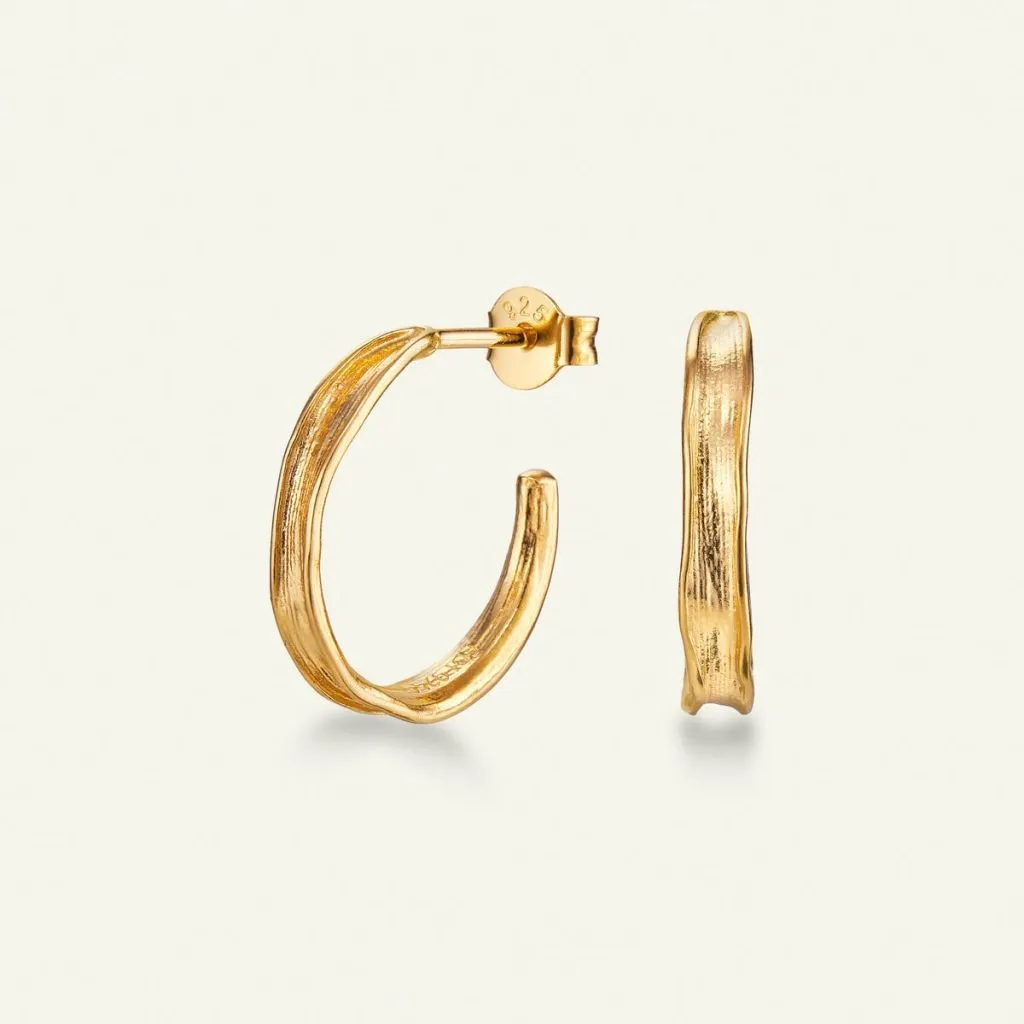 Flora Danica - Græs Hoop - Øreringe - GR-HoPc-G