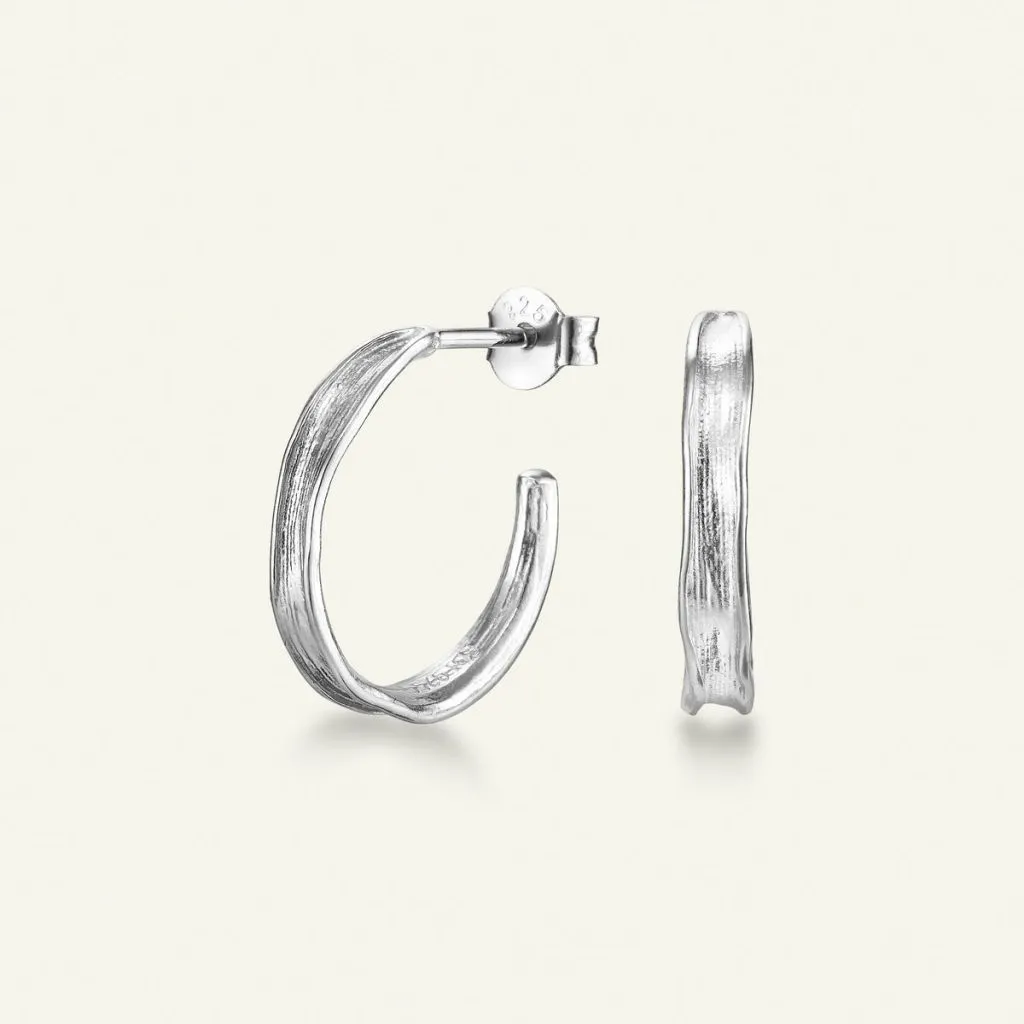 Flora Danica - Græs Hoop - Øreringe - GR-HoPc-S