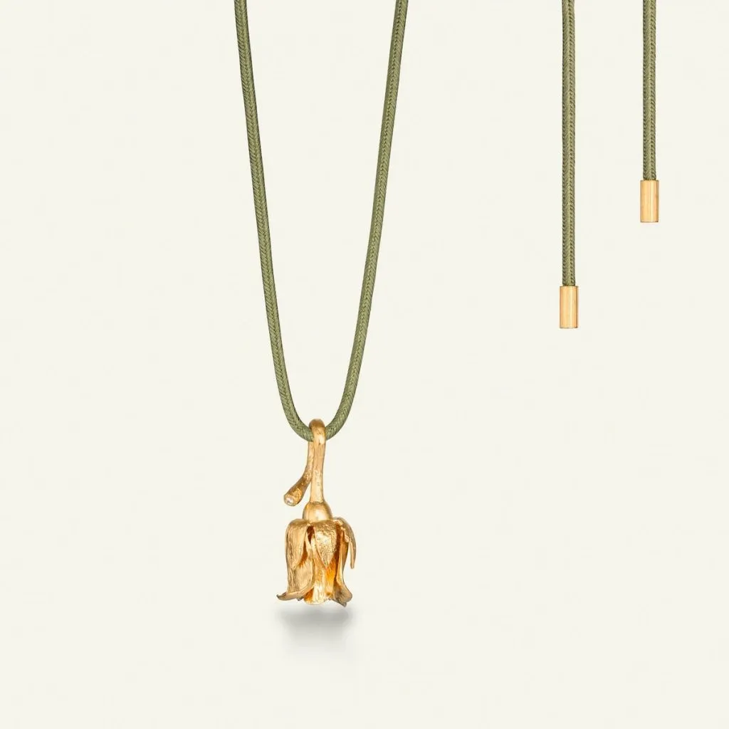 Flora Danica - Rose - Silke - Halskæde - ROS-SilkNe-G