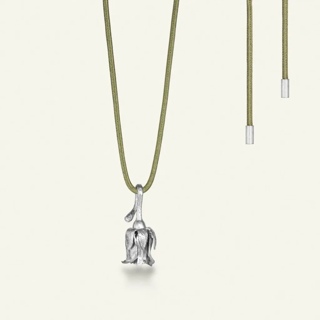 Flora Danica - Rose - Silke - Halskæde - ROS-SilkNe-S