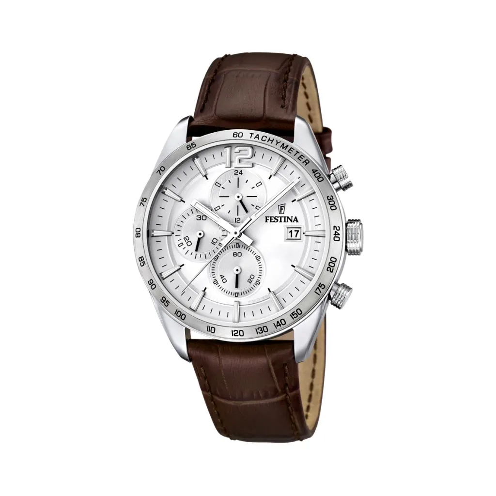 Festina Chronograph herreur 16760/1 med grå urskive og quartz urværk

