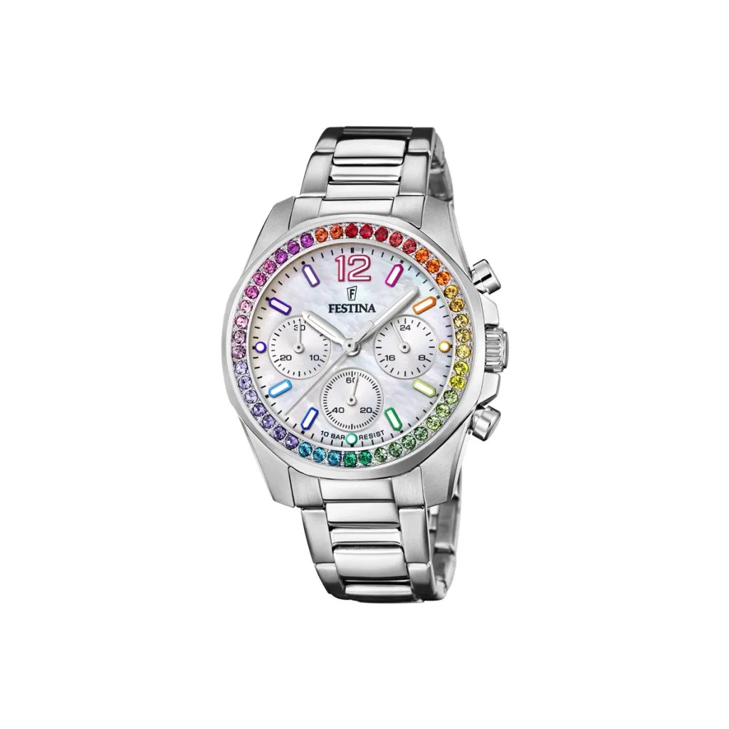 Festina Rainbow dame ur 20606/2 med beige urskive og quartz urværk

