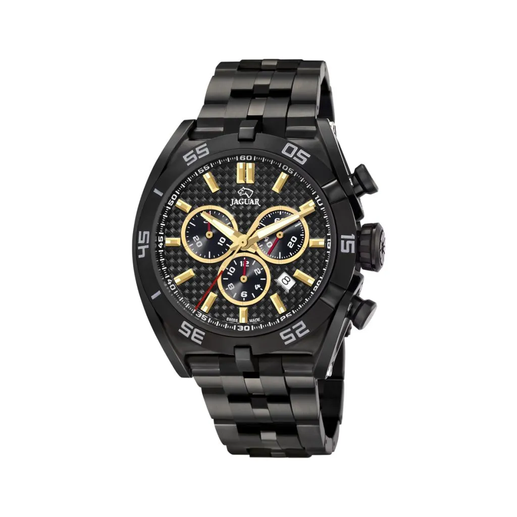 Jaguar Acamar J656/D herre ur med sort urskive

