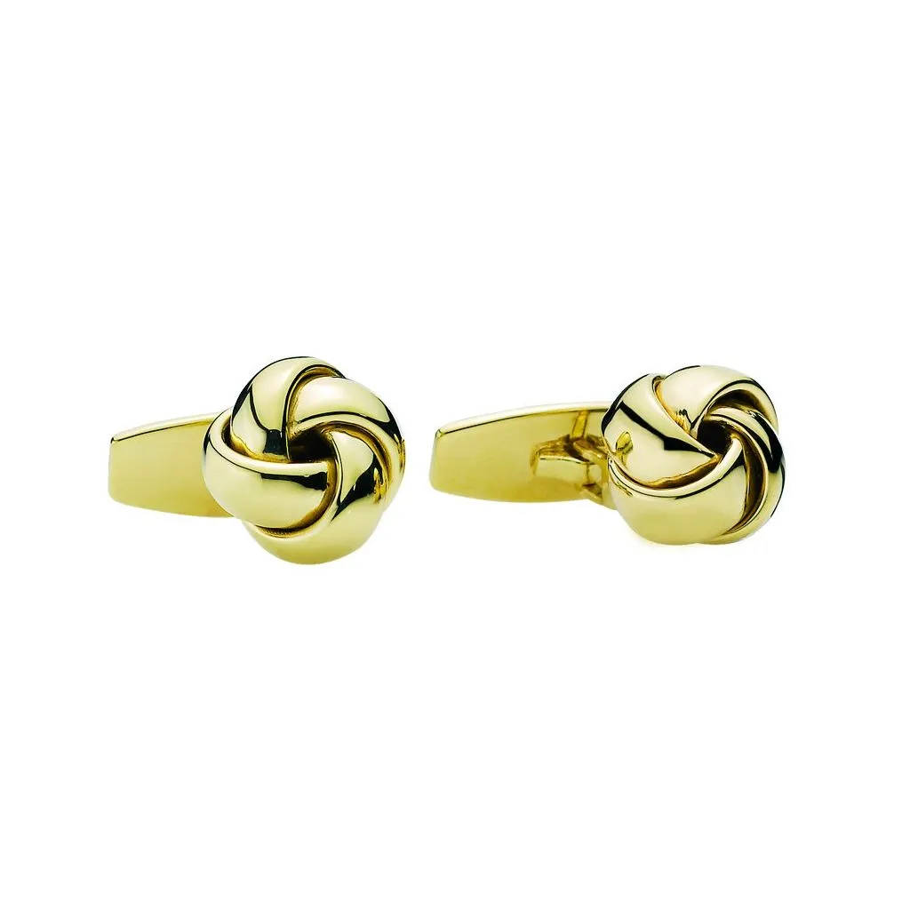 Lund Copenhagen Manchetknap Knude Forgyldt 13mm 925 Sølv