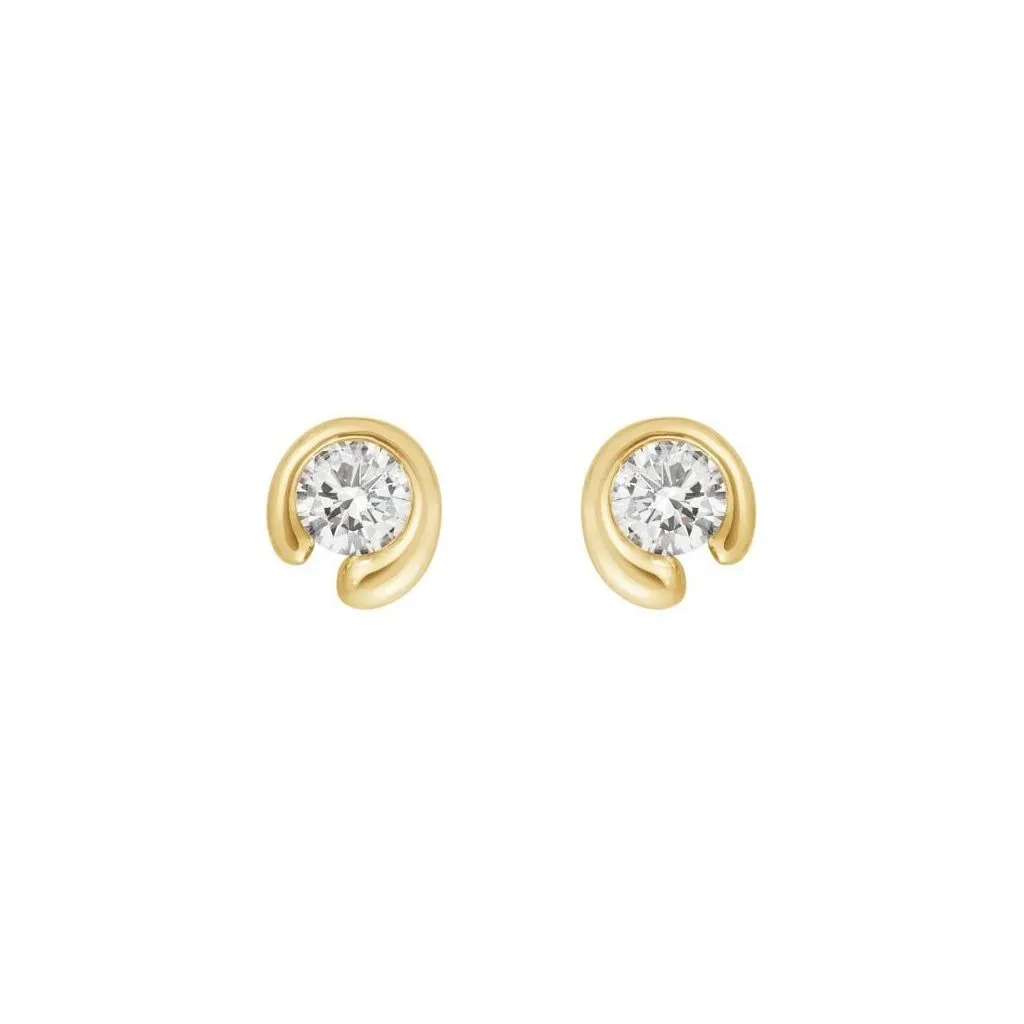 Georg Jensen Mercy Solitaire Earring 1636D guld med diamant