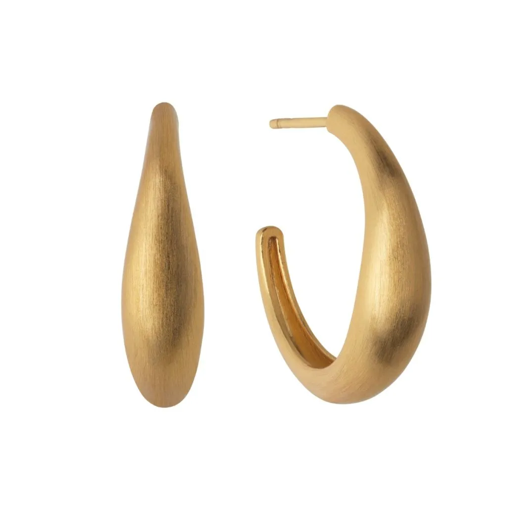 Elegante creoler fra byBiehl i forgyldt sølv