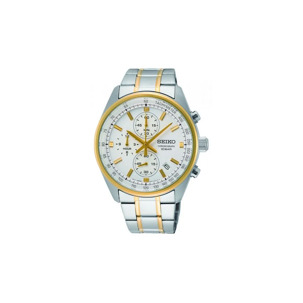 Seiko herre chronograph SSB380P1 – quartz ur med mineralglas & vandtæt design