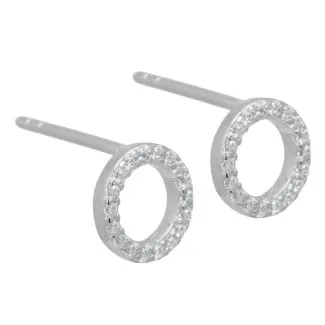 Aqua Dulce PAM ørestikker i klassisk sølv til kvinder

