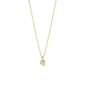 Georg Jensen Mercy solitaire pendant guld med diamant