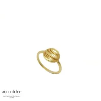 Aqua Dulce Bag ring i forgyldt sølv – elegant guldbelagt dame ring