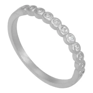 Aqua Dulce My Ring 2681 i sølv med syntetisk zirconia

