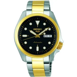 Seiko 5 Sports herreur SRPE60K1 med sort urskive og automatisk urværk

