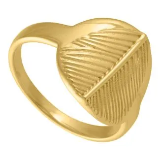 Aqua Dulce Leaf ring – forgyldt sølv smykke til kvinder med naturinspiration

