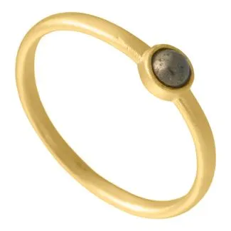 Aqua Dulce Roxy forgyldt sølvring med pyrit sten