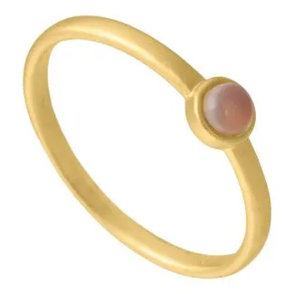 Aqua Dulce Silje sølvring med rosa kvarts

