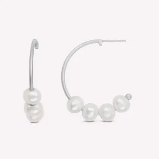 ByBiehl Emily Large Creoler 4-4701wp-R i sølv