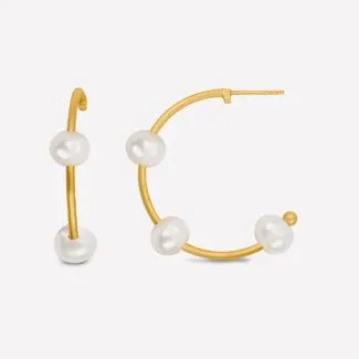 ByBiehl Emily Select Creoler 4-4704wp-GP i forgyldt sølv