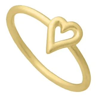 Aqua Dulce Heart forgyldt ring i hjerteformet sølvdesign – model 4135
