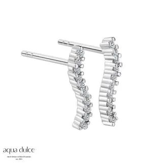 Aqua Dulce Isabela sølv ørestikker til kvinder

