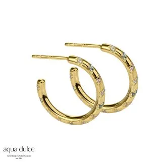 Aqua Dulce Helix Creoler i Sølv og Forgyldt – Model 4625

