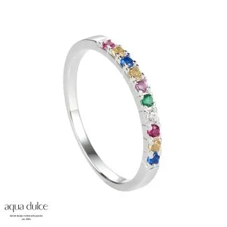 Aqua Dulce Olla sølvring med zirconia – model 4666