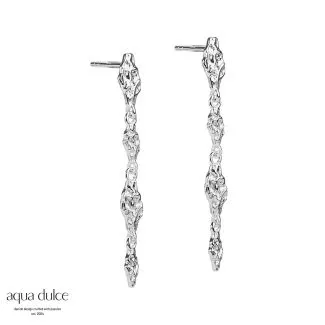 Aqua Dulce Mila Stud Long sølv øreringe til kvinder