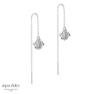 Aqua Dulce Hulda Thread Øreringe i Sølv – Model 5272

