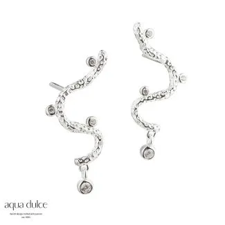 Aqua Dulce Barbara Snake Øreringe i Sølv – Model 5425

