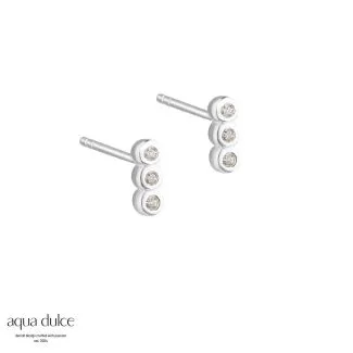 Aqua Dulce Petite Clear øreringe i sølv – model 5427


