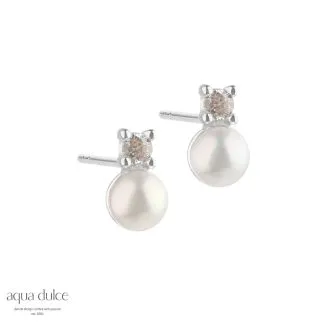 Aqua Dulce Darling Bubbles sølv ørestikker til kvinder