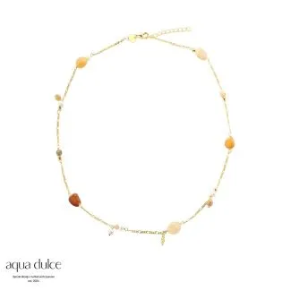 Aqua Dulce Golden halskæde i sølv og forgyldt til kvinder
