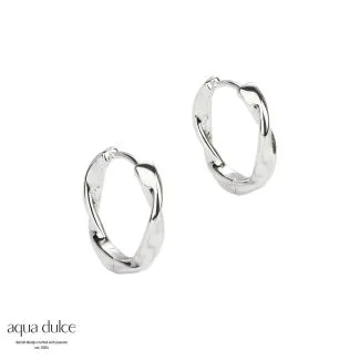 Aqua Dulce Twirl sølv øreringe til kvinder

