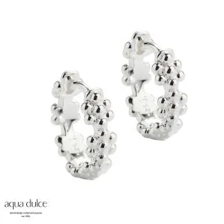 Aqua Dulce LOTS OF FLOWERS ørestikker i sølv – elegante blomstermotiver smykker til kvinder

