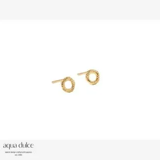 Aqua Dulce Twisted øreringe i sølv og forgyldt – moderne og elegante smykker til kvinder

