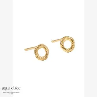 Aqua Dulce Twisted Small forgyldt sølv ørestikker 6024 til kvinder

