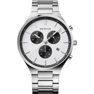Bering Titan Chrono Børstet Sølv Ur 11743-704