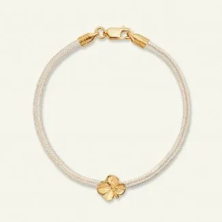 Flora Danica - Firkløver Silke Champagne - Armbånd - FLC-silk-champagne-18-G