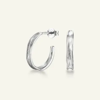 Flora Danica - Græs Hoop - Øreringe - GR-HoPc-S