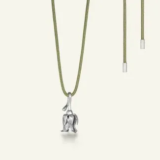 Flora Danica - Rose - Silke - Halskæde - ROS-SilkNe-S