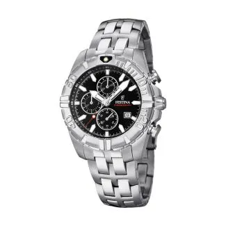 Festina Chronograph herreur 20355/4 med sort urskive og quartz urværk

