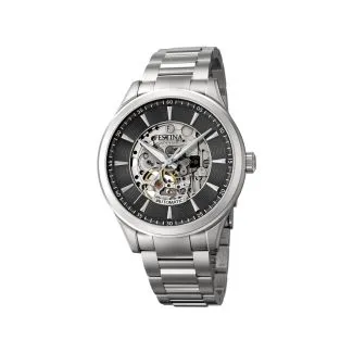 Festina 20536/4 Skeleton herre ur med sort urskive og safirglas
