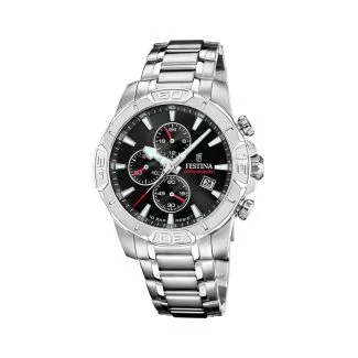 Festina Timeless Chronograph Herre F20704/3 med sort urskive og quartz urværk